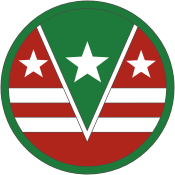 Вооруженные силы США, нарукавный знак (нашивка) 124-го регионального командования сил поддержки - векторное изображение