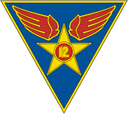 Vector clipart: U.S. 12th Air Force, plaque (patch)