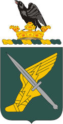 Вооруженные силы США, герб 156-го батальона информационных операций - векторное изображение
