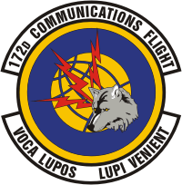 ВВС США, эмблема 172-го боевого звена связи - векторное изображение