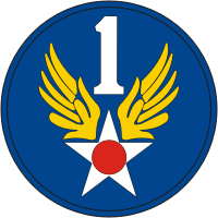 Vector clipart: U.S. 1st Air Force, plaque (patch)