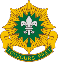 Векторный клипарт: Вооруженные силы США, эмблема 2-го кавалерийского полка