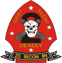 Морская пехота США, эмблема 2-го разведывательного баттальона - векторное изображение
