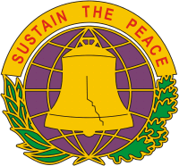 Армия США, эмблема 304-й бригады по связи с гражданской администрацией и населением - векторное изображение