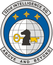 U.S. Air Force 32nd Intelligence Squadron, emblem - vector image