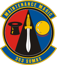 U.S. Air Force 353rd Special Operations Maintenance Squadron, emblem - vector image