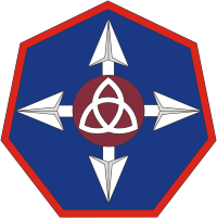 Векторный клипарт: Вооруженные силы США, нарукавный знак (нашивка) 364-го командования материально-технического обеспечения