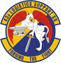 Vector clipart: U.S. Air Force 43rd Logistics Support Squadron, emblem