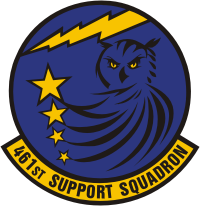 Vector clipart: U.S. Air Force 461st Support Squadron, emblem