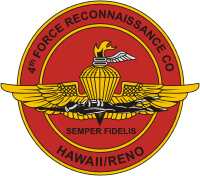 U.S. Marine 4th Force Reconnaissance Company, emblem - vector image