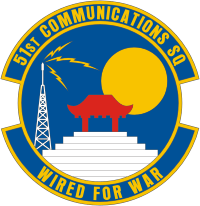 U.S. Air Force 51st Communications Squadron, emblem - vector image