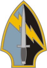 U.S. Army 560th Battlefield Surveillance Brigade (560th BfSB), combat service identification badge - vector image