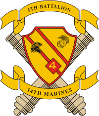 U.S. Marine Corps 5th Battalion 14th Marines Regiment, insignia - vector image