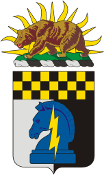 Вооруженные силы США, герб 640-го батальона военной разведки - векторное изображение