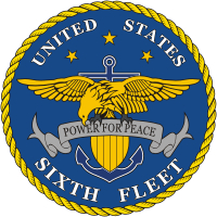 U.S. Navy 6th Fleet, emblem - vector image