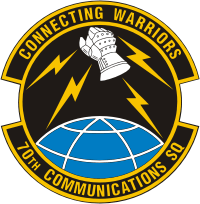 U.S. Air Force 70th Communications Squadron, emblem - vector image