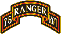 Векторный клипарт: Вооруженные силы США, боевой идентификационный знак 75-го полка рейнджеров
