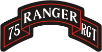 Вооруженные силы США, нарукавный знак (нашивка) 75-го полка рейнджеров
