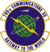 U.S. Air Force 789th Communications Squadron, emblem