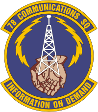 Векторный клипарт: ВВС США, эмблема 78-й эскадрильи связи