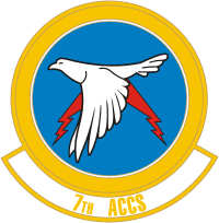 Vector clipart: U.S. Air Force 7th Expeditionary Airborne Command and Control Squadron (7th EACCS), emblem (patch)