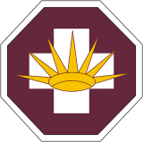 Армия США, нарукавный знак (нашивка) 8-й медицинской бригады