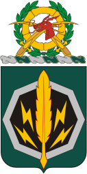 Векторный клипарт: Вооруженные силы США, герб 8-го батальона по психологическим операциям