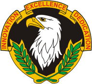 U.S. Army Acquisition Support Center, distinctive unit insignia (left)