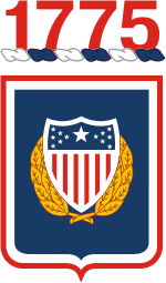 Вооруженные силы США, полковой герб частей административно-строевого управления армии - векторное изображение