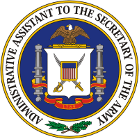 U.S. Army, emblem of Administrative Assistant to the Secretary of the Army - vector image