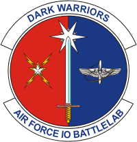 U.S. Air Force Information Operations Battlelab (Dark Warriors), emblem - vector image