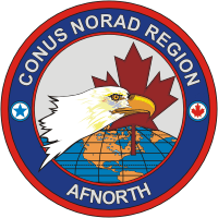 U.S. Air Force Continental US NORAD Region and Air Forces Northern (CONR-AFNORTH), seal - vector image