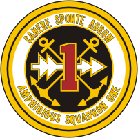 Vector clipart: U.S. Navy Amphibious Squadron One, insignia (emblem)