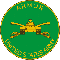 U.S. Army Armor, branch plaque - vector image