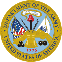 Вооруженные силы США, печать Департамента армии - векторное изображение