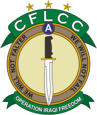 U.S. Coalition Forces Land Component Command (CFLCC), Operation Iraqi Freedom Emblem - vector image