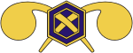 Вооруженные силы США, эмблема химических частей - векторное изображение