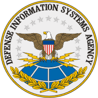 Министерство обороны США, печать Агентства информационных оборонных систем - векторное изображение