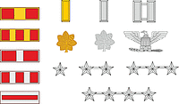 Vector clipart: U.S. Marine Corps, officer and warrant officer rank insignia