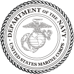 Морская пехота США, печать (ч/б)
