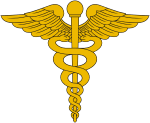 Вооруженные силы США, эмблема медицинских частей - векторное изображение