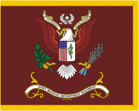 Вооруженные силы США, полковой флаг медицинских частей - векторное изображение