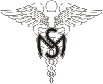 Вооруженные силы США, эмблема частей медицинского обслуживания - векторное изображение