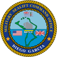 Военно-морские силы США, эмблема базы командования военно-морскими грузовыми перевозками в Диего-Гарсия