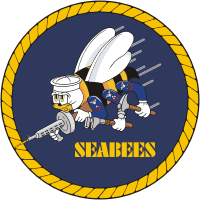 ВМС США, эмблема строительных баттальонов (SeaBees)