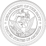 U.S. Department of the Navy, black-and-white seal