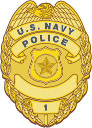 U.S. Navy Police, officer badge - vector image