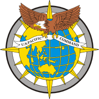 Вооруженные силы США, эмблема (печать) Тихоокеанского командования - векторное изображение