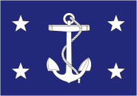 Векторный клипарт: Военно-морские силы США, флаг секретаря (министра) ВМС