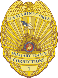 Морская пехота США, знак офицера исправительной службы военной полиции - векторное изображение